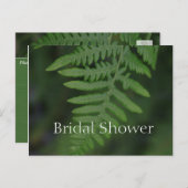 春グリーンファ葉ンズのブライダルシャワー招待 インビテーションポストカード (正面/裏面)