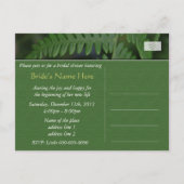 春グリーンファ葉ンズのブライダルシャワー招待 インビテーションポストカード (裏面)