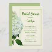 春グリーンブライダルシャワーアジサイ招待状 (正面/裏面)