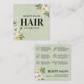 春グリーンヘアアフターケアスクエア名刺 スクエア名刺 (正面/裏面)