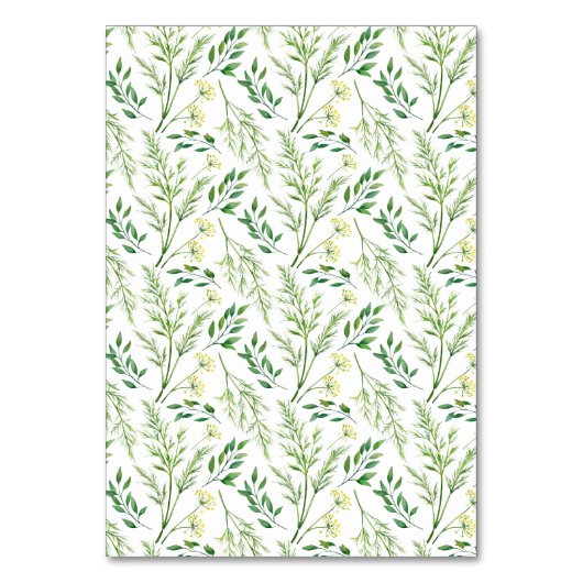 春グリーンボタニカルハーブウェディングレセプション テーブルナンバー (裏面)