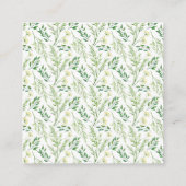 春グリーンボタニカルハーブ結婚ズアコモデーション エンクロージャーカード (裏面)