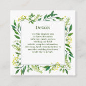 春グリーンボタニカルハーブ結婚ズ詳細 エンクロージャーカード (正面)
