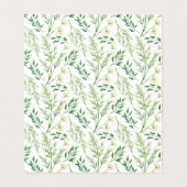 春グリーンボタニカル結婚ハーブのテーブルカード 名刺 (内部フラット)