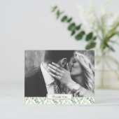 春グリーンボタニカル結婚ハーブ サンキューカード (スタンド正面)