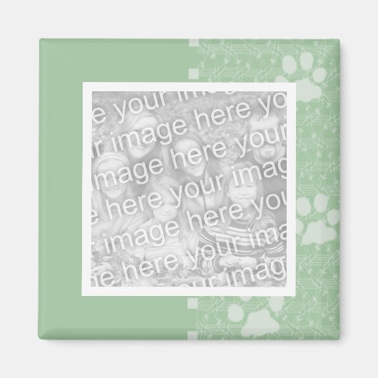 春グリーンポーズフォトマグネット マグネット (正面)