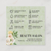 春グリーンラッシュアフターケアスクエア名刺 スクエア名刺 (裏面)