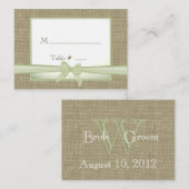 春グリーンラップとボーシーティングカード プレイスカード (正面/裏面)