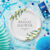 春グリーンリミードウ葉ブライダルシャワー ペーパープレート (パーティー)