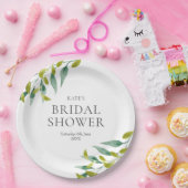 春グリーンリミードウ葉ブライダルシャワー ペーパープレート (パーティー)