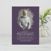 春グリーンリー葉シルエット葬祭写真I 招待状 (スタンド正面)