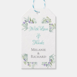春グリーンワイルドハーブありがとうメッセージカード ギフトタグ