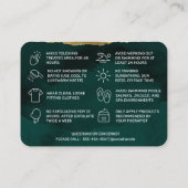 春グリーンワックシングアフターケアカード 名刺 (裏面)