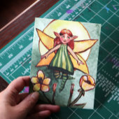 春グリーン妖精 シーズンポストカード