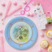 春グリーン抽象芸術パスソーバーシーダープレート ペーパープレート (パーティー)