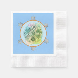 春グリーン抽象芸術パスソーバーシーダープレート 縁ありカクテルナプキン