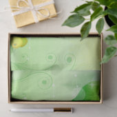 春グリーン背景（蝶あり） 薄葉紙 (ギフト)