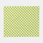 春グリーン花ホームデコール フリースブランケット (正面(横))