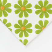 春グリーン花ホームデコール フリースブランケット (角)