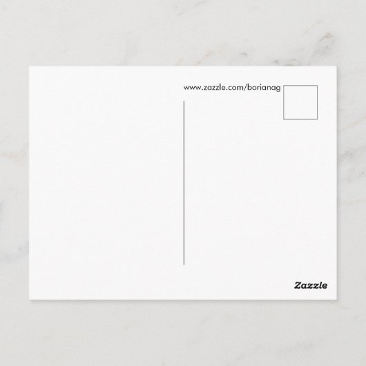 春グリーン葉タイポグラフィ ポストカード (裏面)