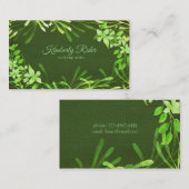春グリーン葉 名刺 (正面/裏面)