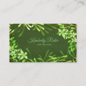 春グリーン葉 名刺 (正面)