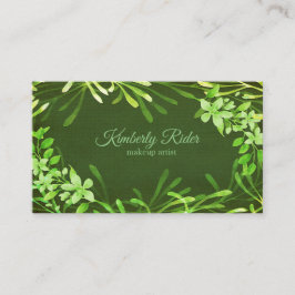 春グリーン葉 名刺