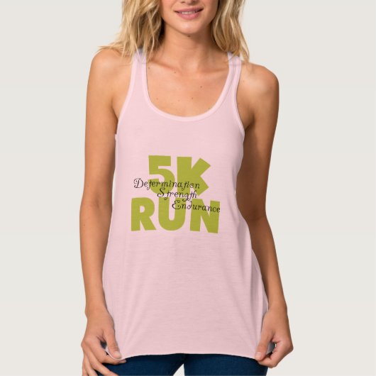 春グリーン5K 走 タンクトップ (正面)