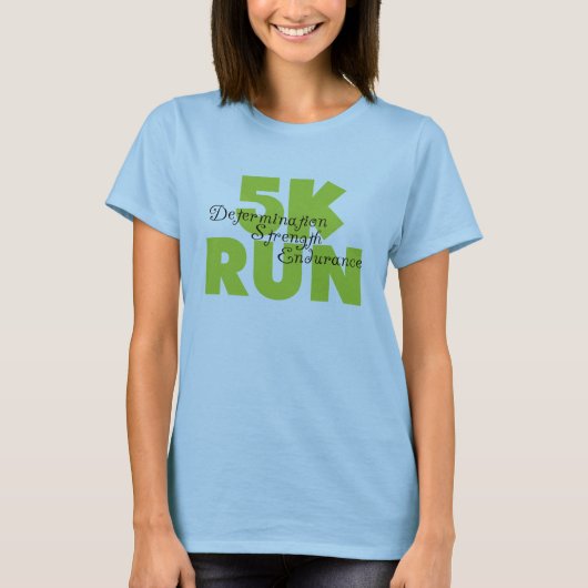 春グリーン5K 走 Tシャツ (正面)