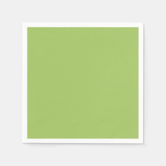 春グリーン、淡い緑無地の、薄い緑 スタンダードカクテルナプキン (正面)