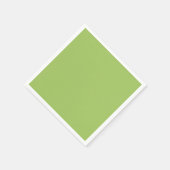 春グリーン、淡い緑無地の、薄い緑 スタンダードカクテルナプキン (角)