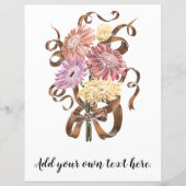 春ゲルベラデイジージャーナルスクラップブック紙 (裏面)