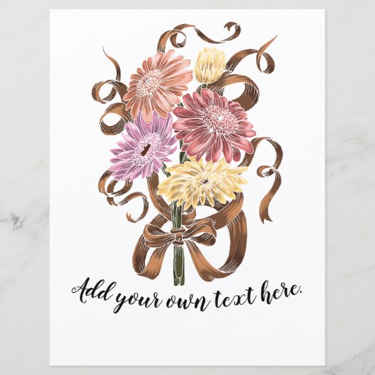 春ゲルベラデイジージャーナルスクラップブック紙 (正面)