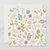 春コテージフラワーズモノグラム ノートカード (裏面)