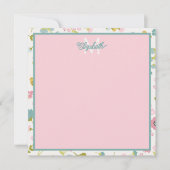 春コテージフラワーズモノグラム ノートカード (正面)