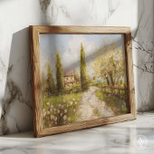 春コテージランドスケープヴィンテージカントリーハウス ポスター