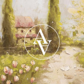 春コテージランドスケープヴィンテージカントリーハウス ポスター