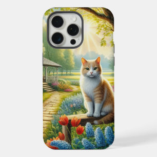春コテージ/ガーデン&キャット iPhone 15 PRO MAXケース