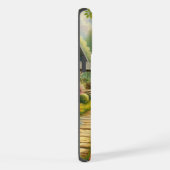 春コテージ/ガーデン&キャット iPhoneケース (右側面)