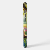 春コテージ/ガーデン&キャット iPhoneケース (左側面)