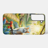 春コテージ/ガーデン&キャット SAMSUNG GALAXYケース (裏面横)