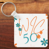 春コレクションの四角形キーチェーン キーホルダー (正面)