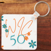 春コレクションの四角形キーチェーン キーホルダー (裏面)