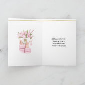 春コーヒーカップ花ハッピーバースデー シーズンカード (内部)