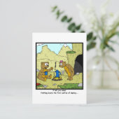 春コーヒー:クマの漫画 ポストカード (スタンド正面)