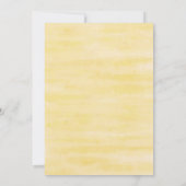 春コーラルイエローフローラウォーターカラー誕生日 招待状 (裏面)