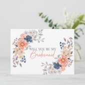 春コーラルネイビーフローラは私の花嫁になる 招待状 (スタンド正面)