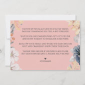 春コーラルネイビーフローラは私の花嫁になる 招待状 (裏面)