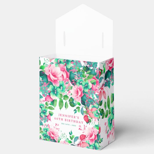 春サマーウォーターカラーフローラ60誕生日 フェイバーボックス (オープン)