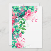 春サマーウォーターカラーフローラ90誕生日 招待状 (裏面)